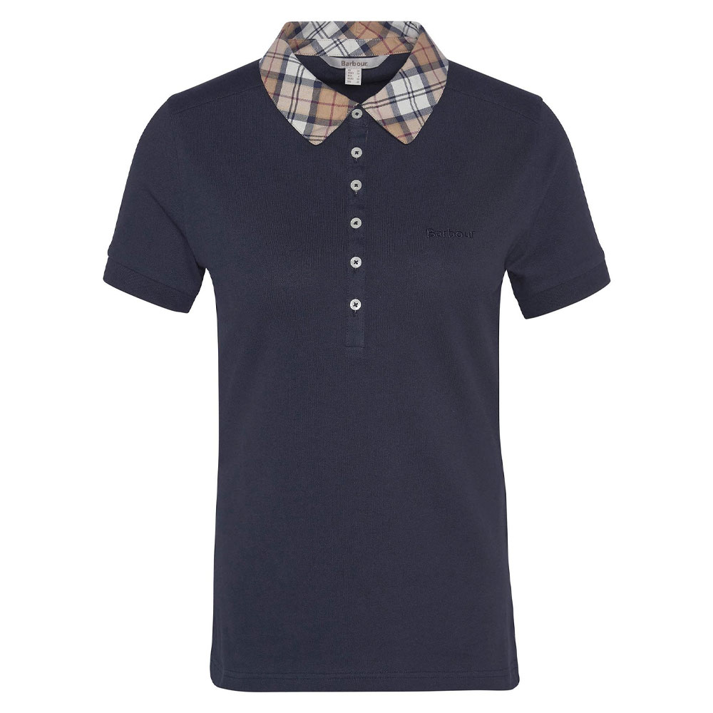 Barbour Dames Polo Malvern navy/Hessian