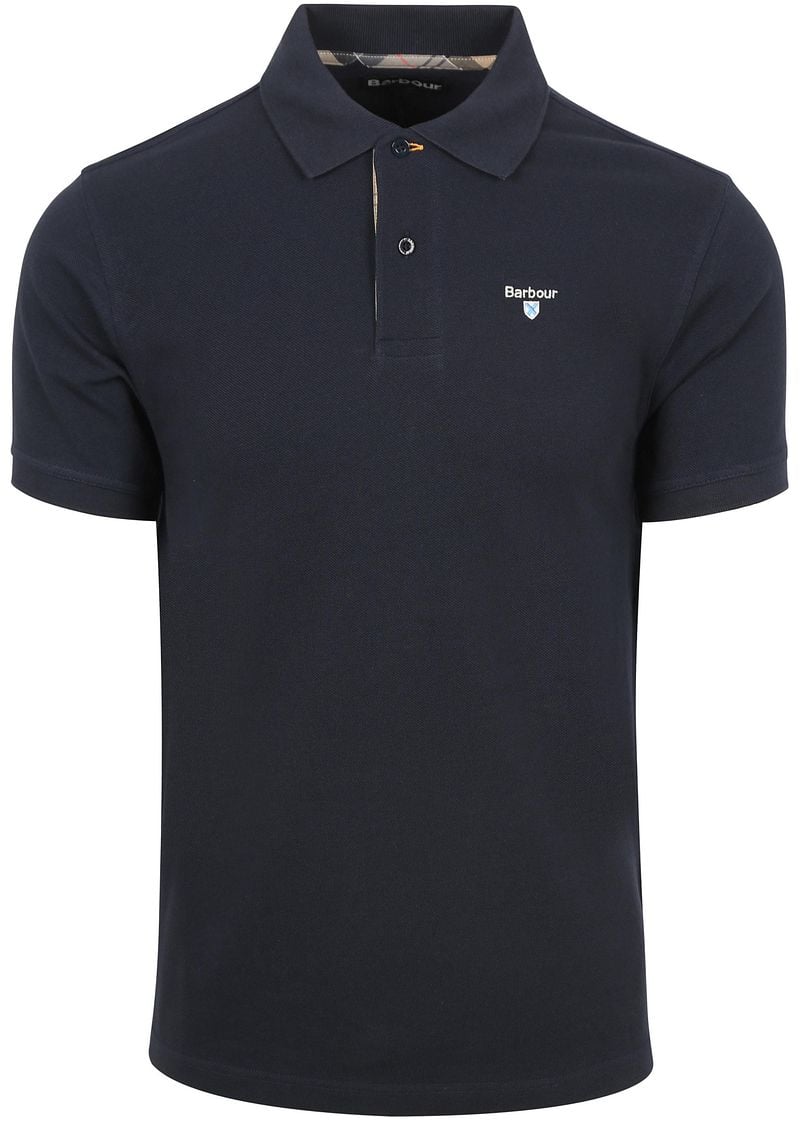 Barbour Tartan Pique Polo Navy