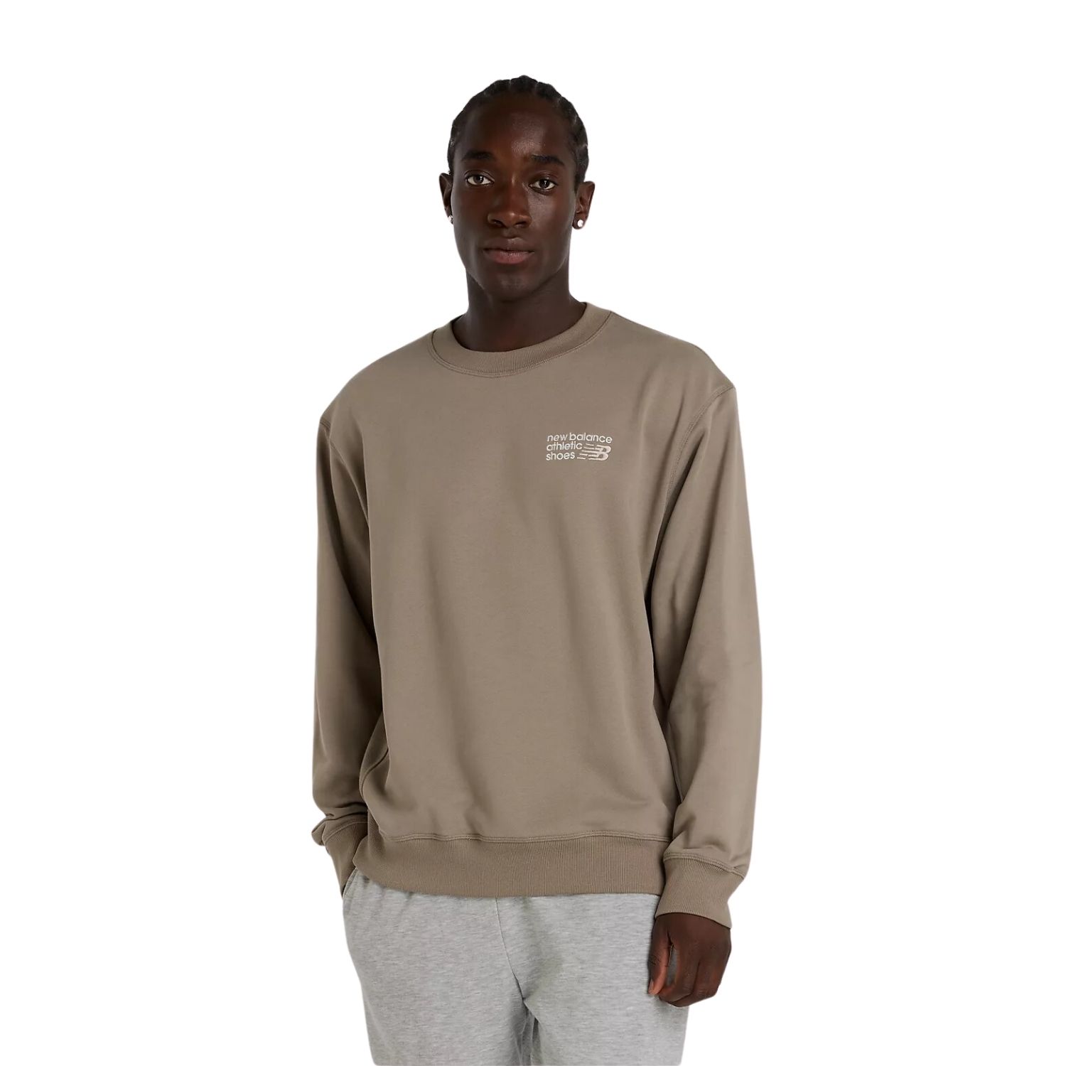 New balance Athletics Premium Logo Crew Casual Sweater Heren M