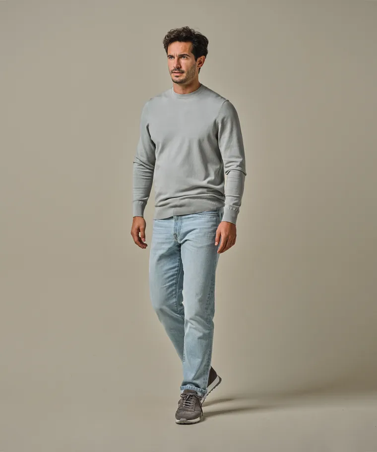 Profuomo pullover crew neck ls ppwj10001g z2 mid green