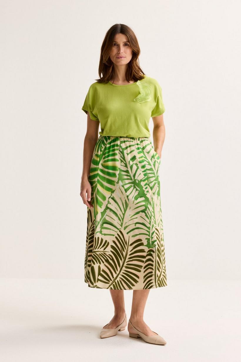 Mayerline A-lijn Midirok Met Palmprint