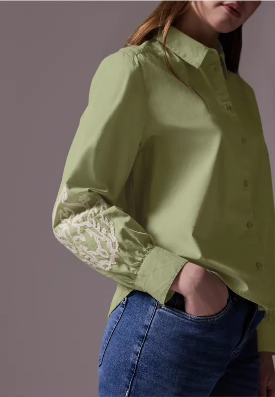 Street One Studio Overhemd blouse met borduursel