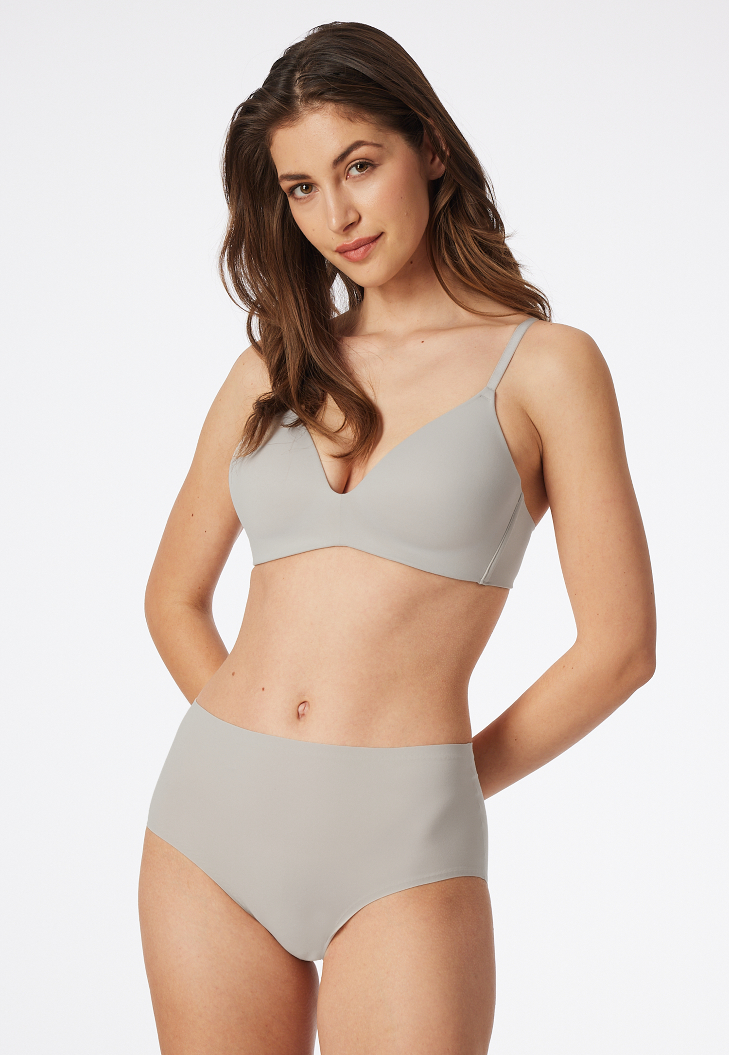 Schiesser Slip microvezel grijs jaspé - Invisible Soft 