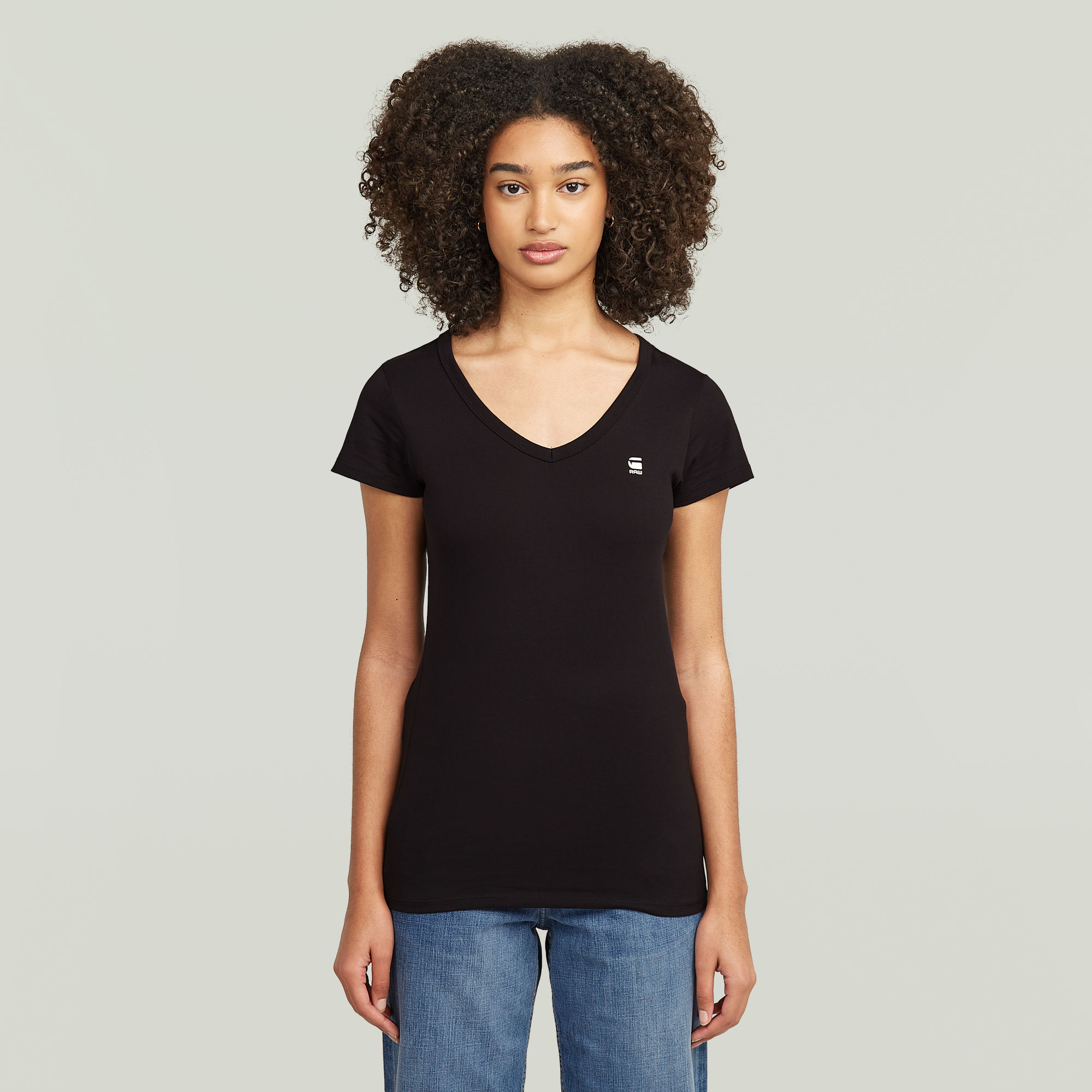 G-Star RAW Slim V-Hals Top 2 Stuks - Zwart - Dames
