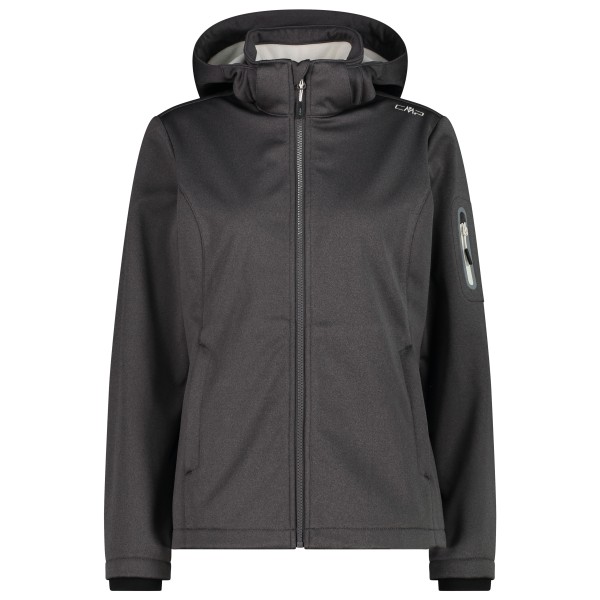 CMP - Women's Jacket Zip Hood Melange Softshell - Softshelljack, grijs