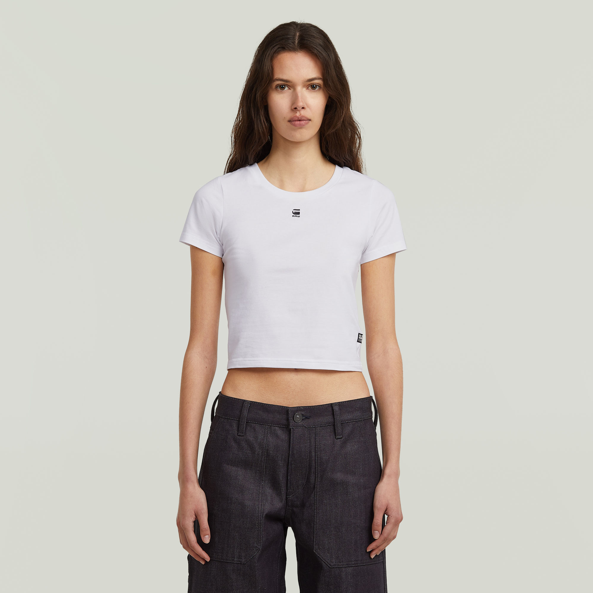 G-Star RAW Cropped Mini Slim Top - Wit - Dames