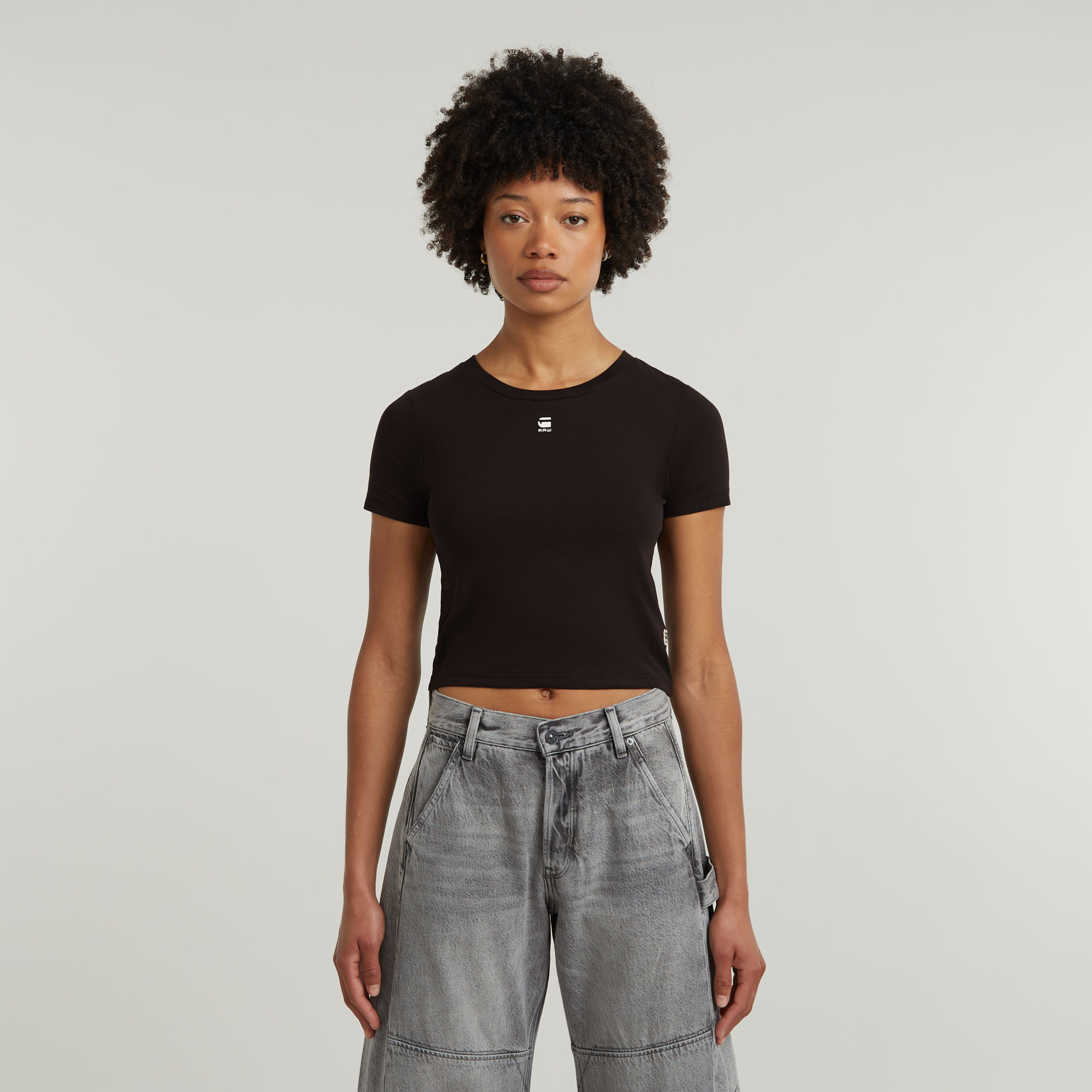 G-Star RAW Cropped Mini Slim Top - Zwart - Dames