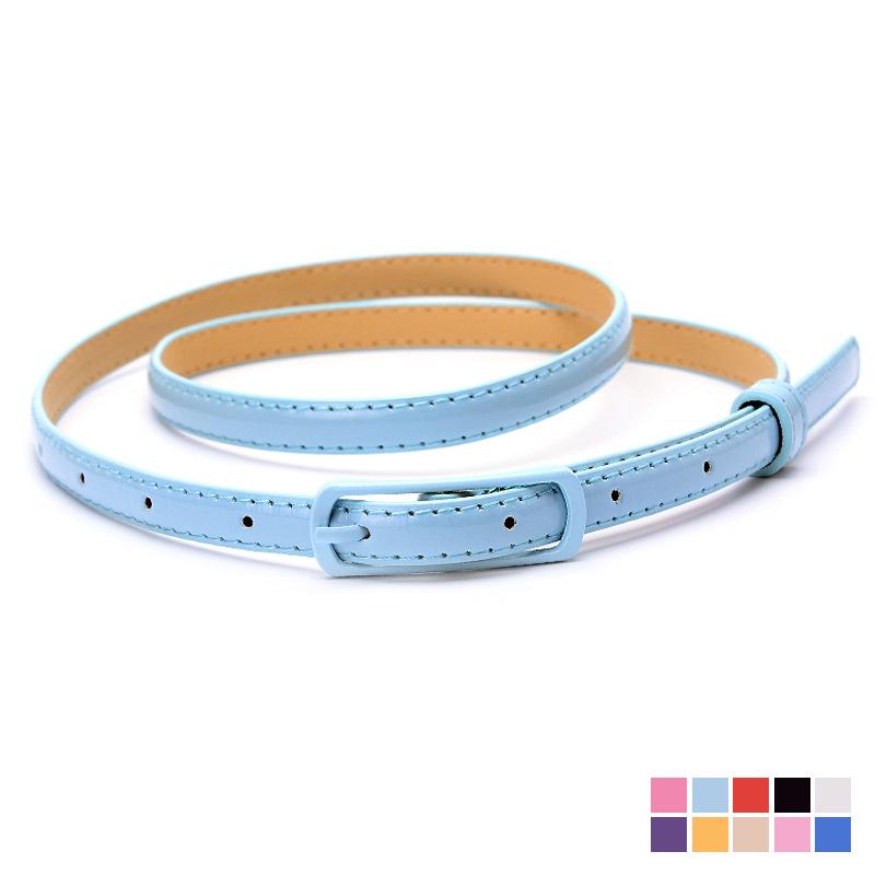 Apparelshow 1 stuks dames fijne riem Japanse woord gesp PU riem dames mode riem dunne taille rok wit