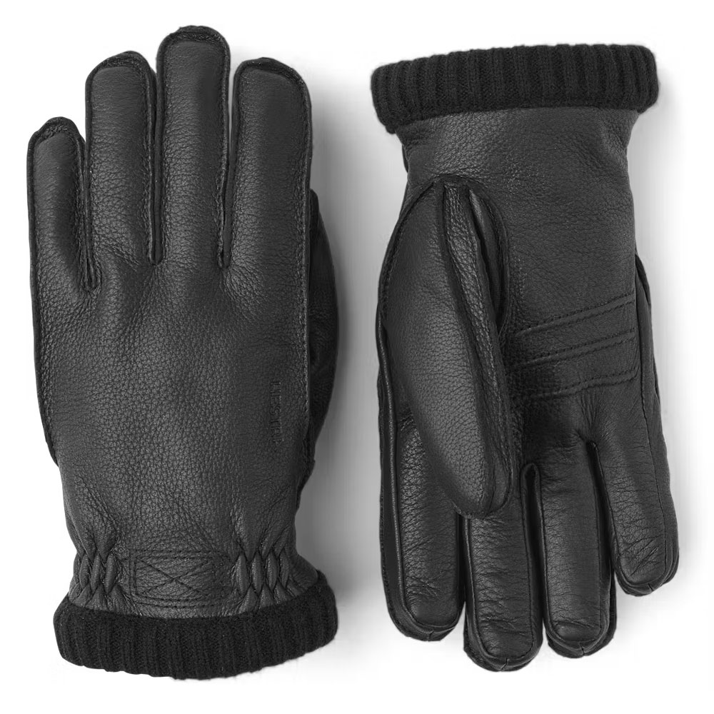 Hestra Heren handschoen Deerskin Primaloft Rib zwart