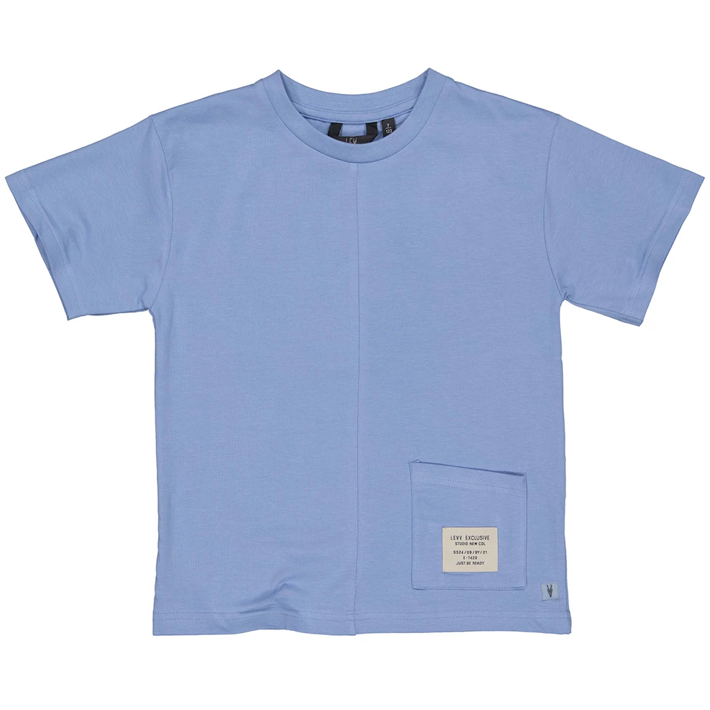LEVV-collectie T-shirt oversized Maeson (mid blue)