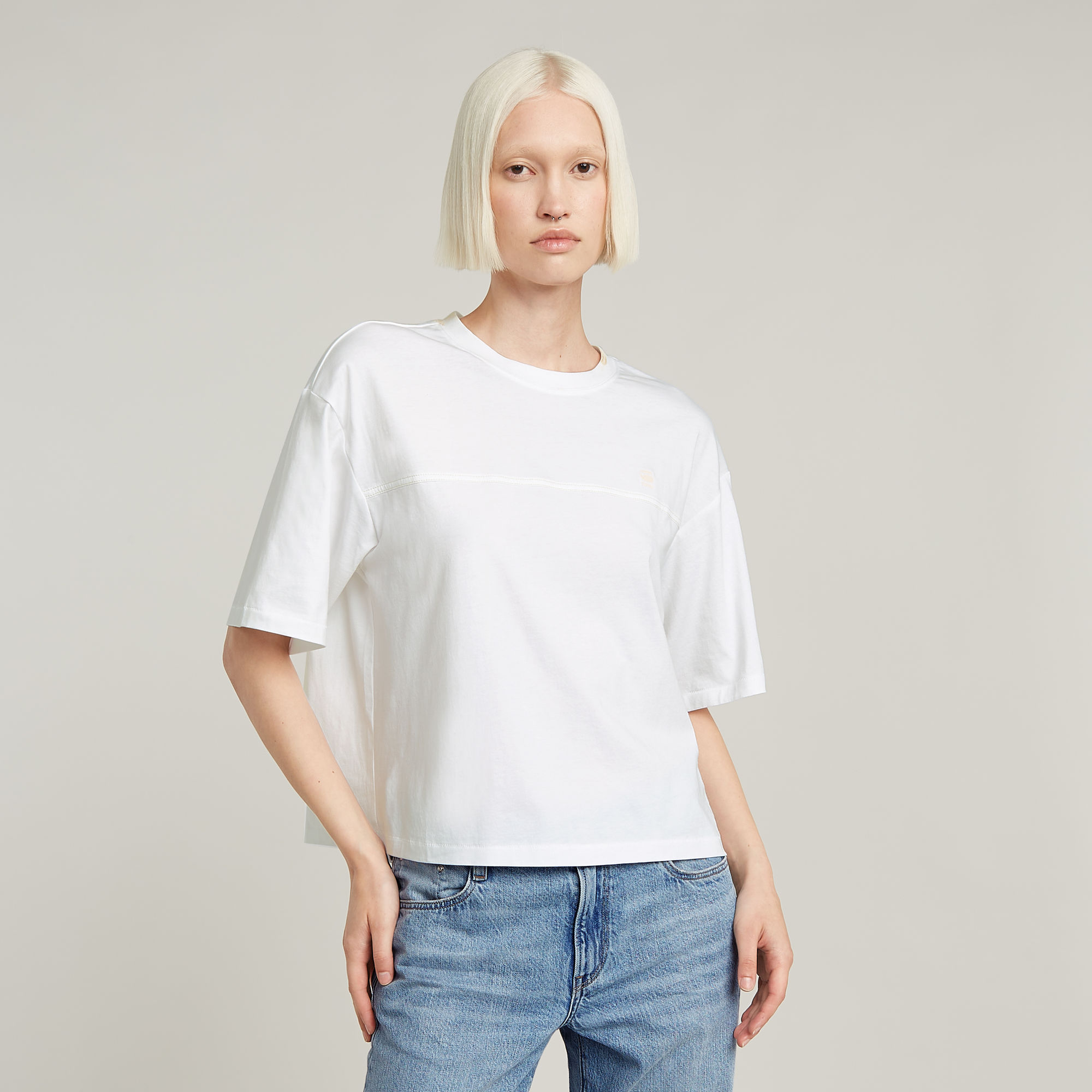 G-Star RAW Horizontal Seam Loose Top - Wit - Dames