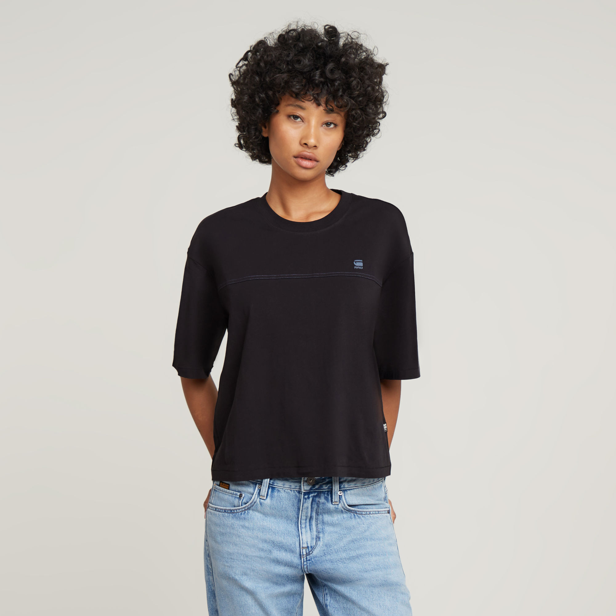 G-Star RAW Horizontal Seam Loose Top - Zwart - Dames
