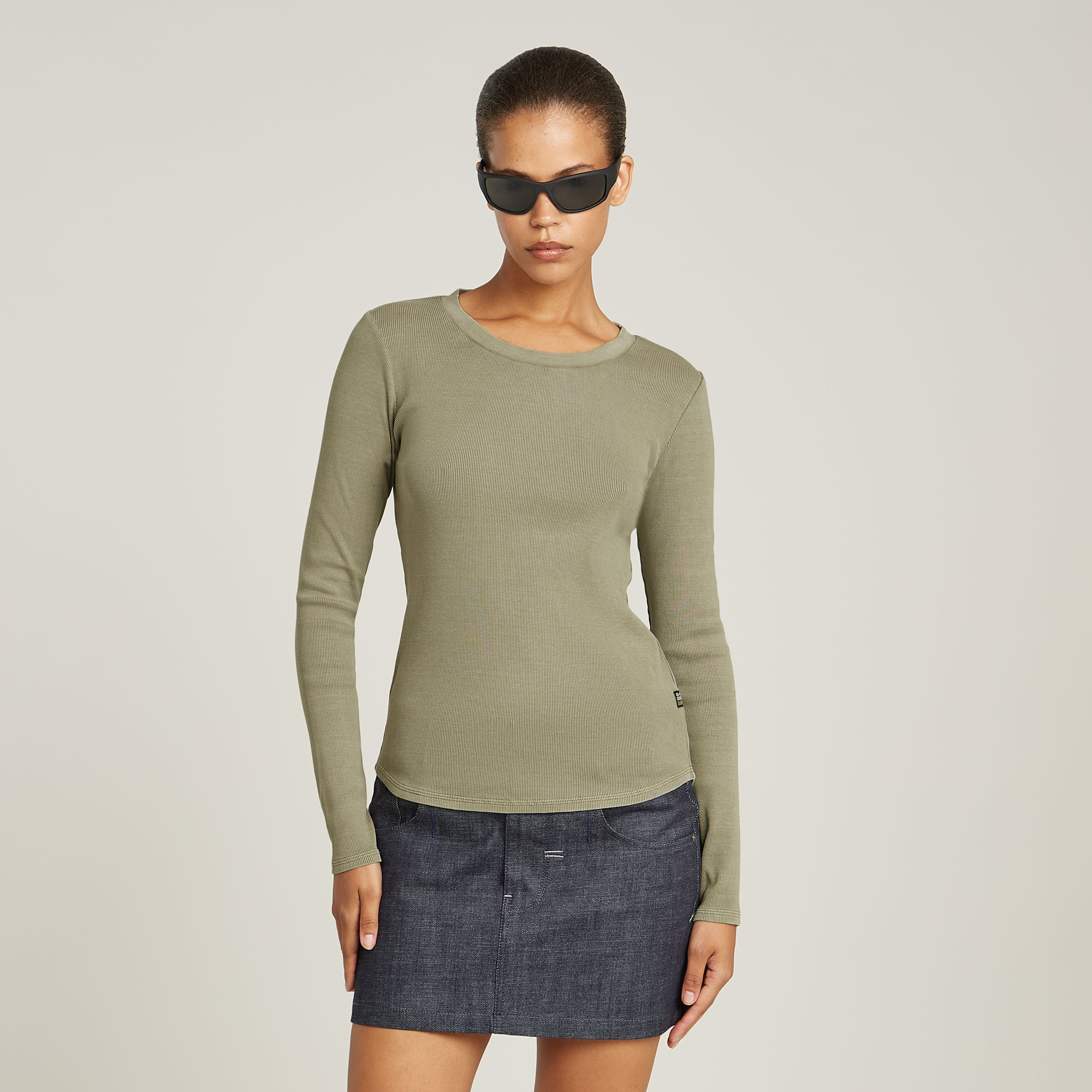 G-Star RAW Overdyed Slim Top - Groen - Dames