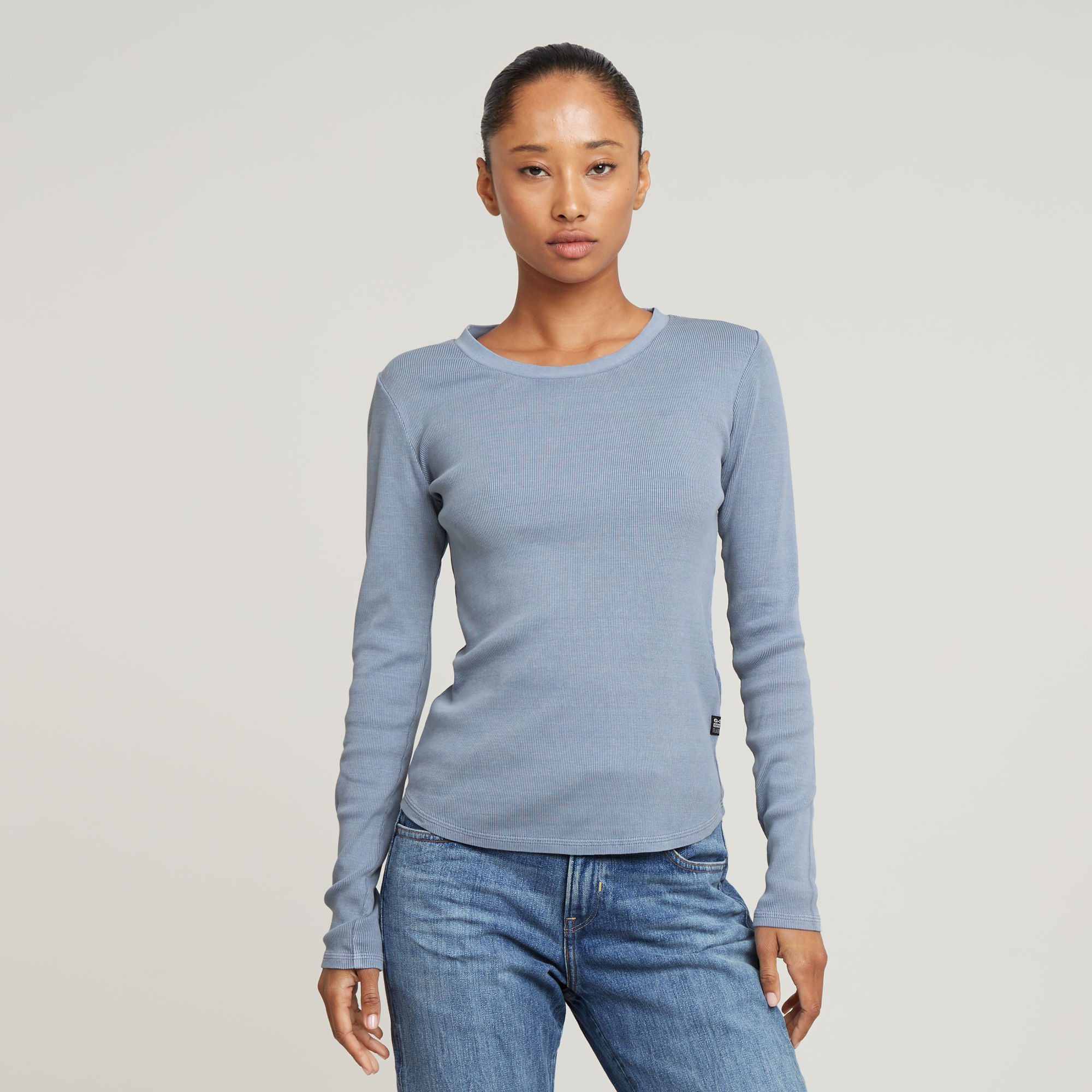 G-Star RAW Overdyed Slim Top - Lichtblauw - Dames