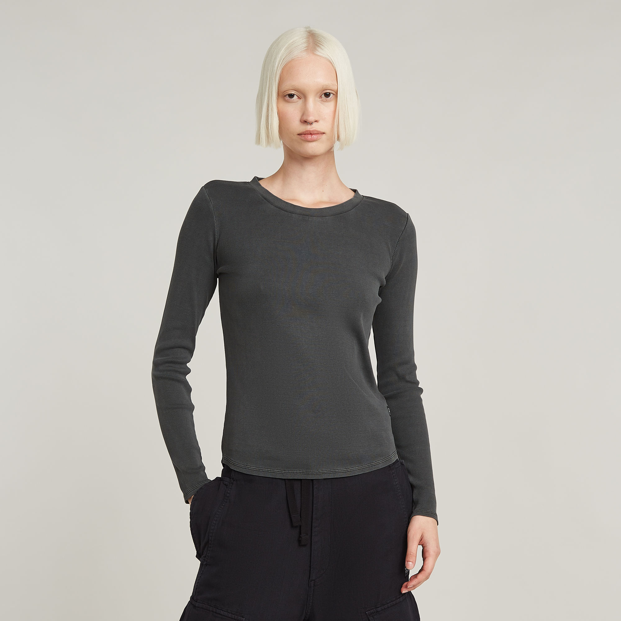 G-Star RAW Overdyed Slim Top - Zwart - Dames