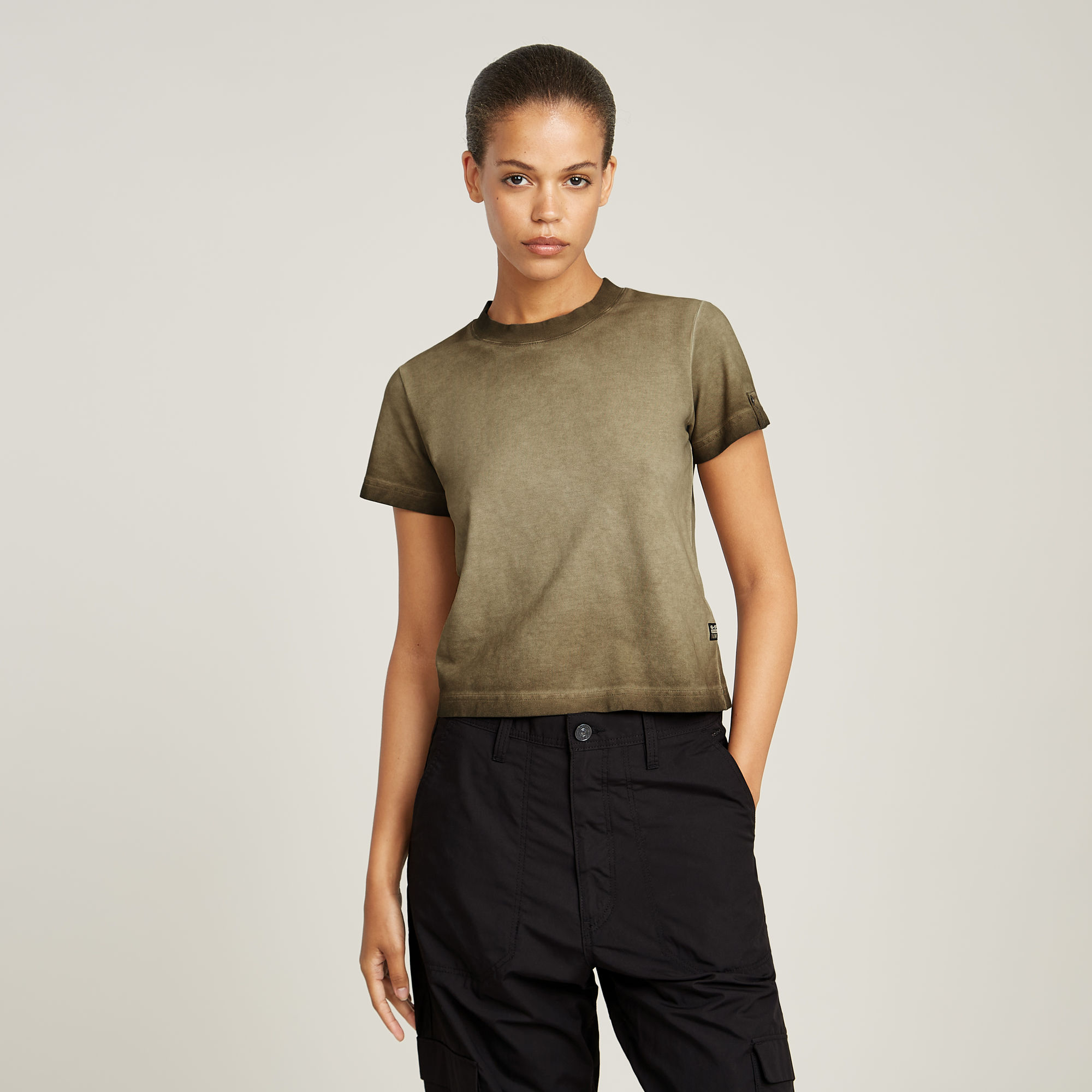 G-Star RAW Overdyed Micro Boxy Top - Groen - Dames