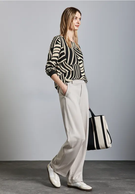 Street One Blouse met ronde hals en print