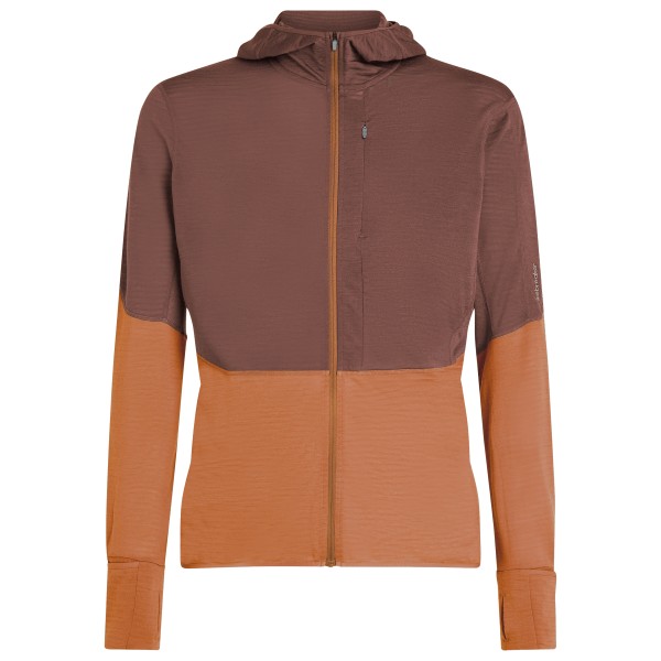 Icebreaker - Merino 200 Realfleece Descender L/S Zip Hoodie - Fleecetrui, bruin
