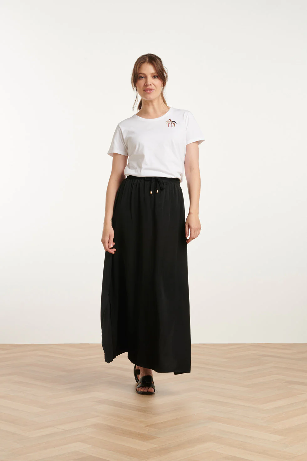 Smashed Lemon 25143 e rayon satin maxi rok |