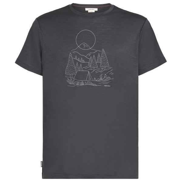 Icebreaker - Merino 150 Tech Lite III S/S Tee Sunset Camp - Merinoshirt, blauw/grijs