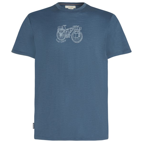 Icebreaker - Merino 150 Tech Lite S/S Tee Adventure Ride - Merinoshirt, blauw