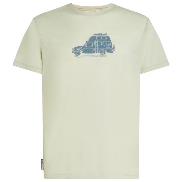Icebreaker - Merino 150 Tech Lite S/S Tee Cosy Camper - Merinoshirt, beige