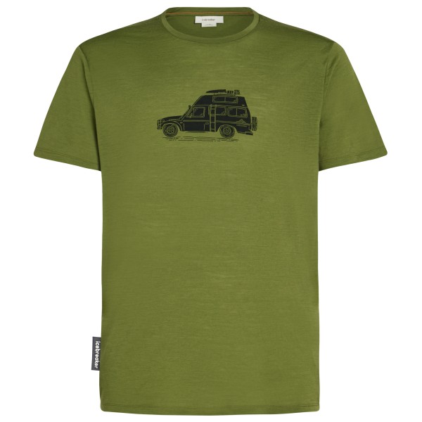 Icebreaker - Merino 150 Tech Lite S/S Tee Cosy Camper - Merinoshirt, olijfgroen