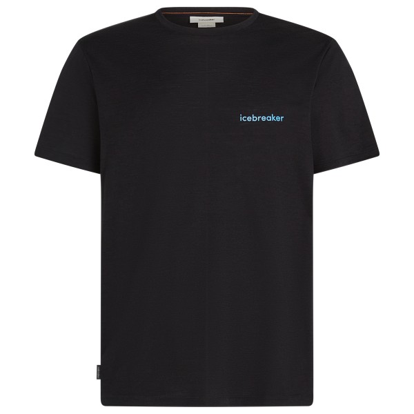 Icebreaker - Merino 150 Tech Lite S/S Tee IB Wordmark - Merinoshirt, zwart