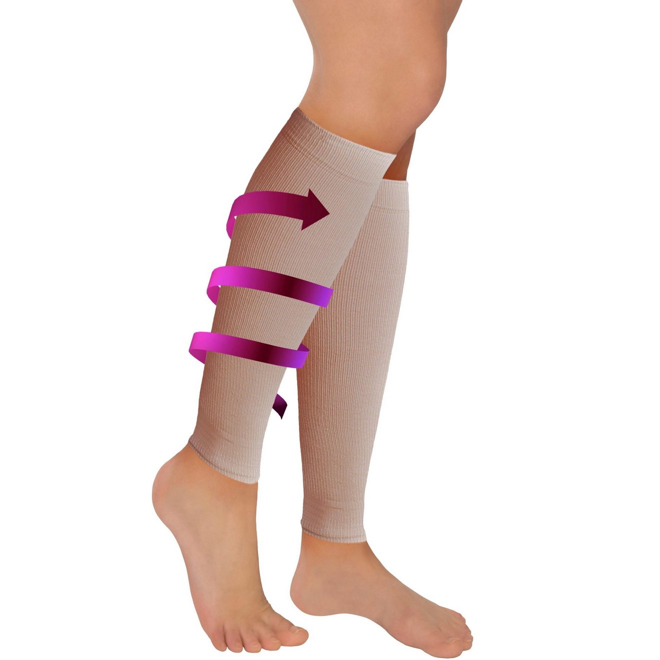 Fußgut Steunende beenwarmers Ter voorkoming van zware benen, anatomisch correcte drukverdeling ontlast, vitaliseert, stimuleert, herstel, 2 paar, universele maat