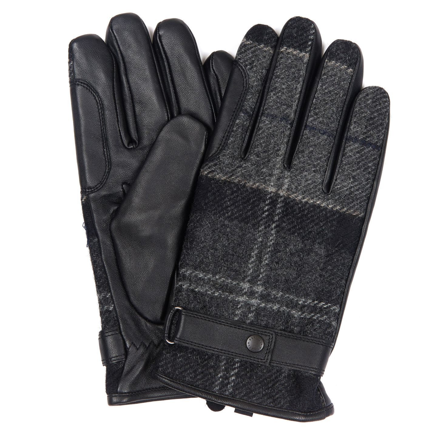 Barbour Newbrough black/grey Tartan handschoen heren
