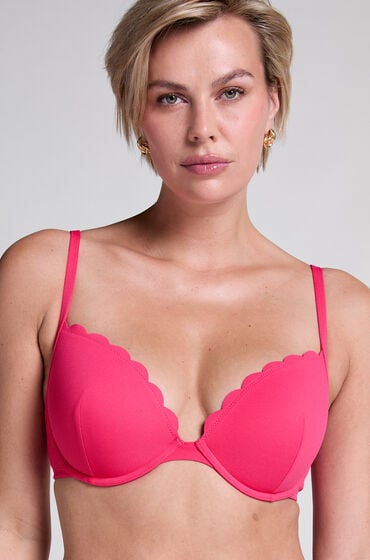 Hunkemöller Voorgevormde beugel bikinitop Scallop Roze