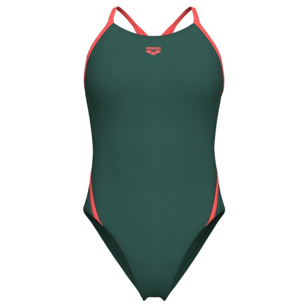 Arena - Women's Swimsuit Web Back Solid - Badpak, groen