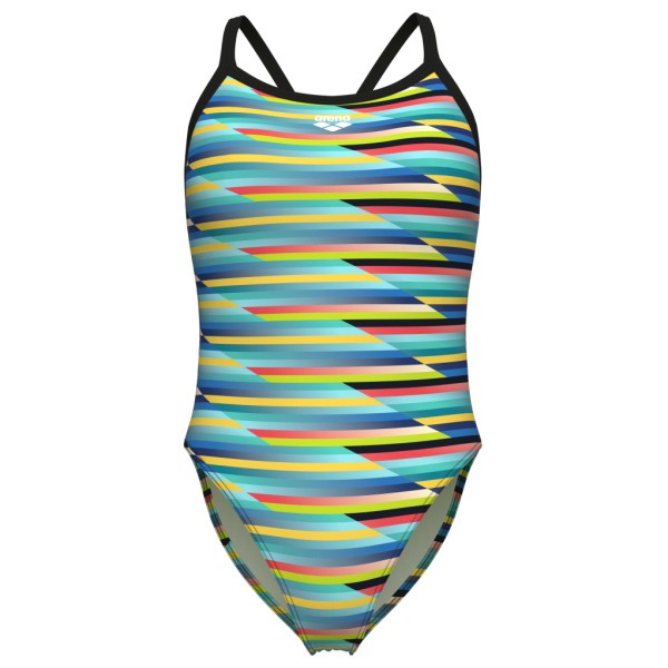 Arena - Women's Racing Stripe Swimsuit X-Criss Cross - Badpak, meerkleurig