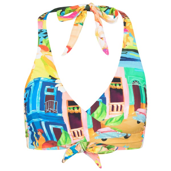 Seafolly - Women's Cuba Multi Fit Wrap Front Halterbra - Bikinitop, meerkleurig