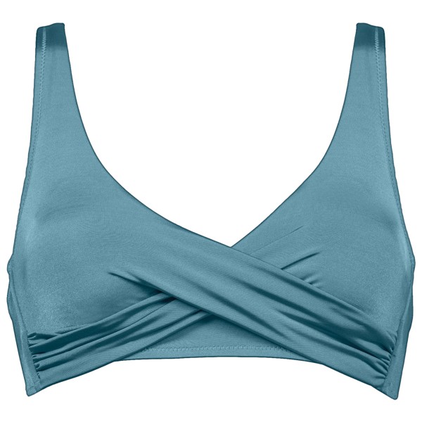 Watercult - Women's Shimmering Solids Cross-Over Bikini Top - Bikinitop, turkoois