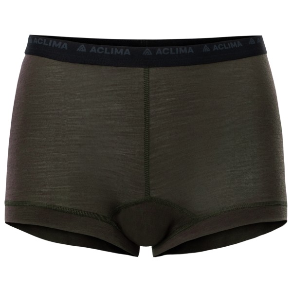 Aclima - Women's LW Hipster - Merino-ondergoed, zwart/olijfgroen