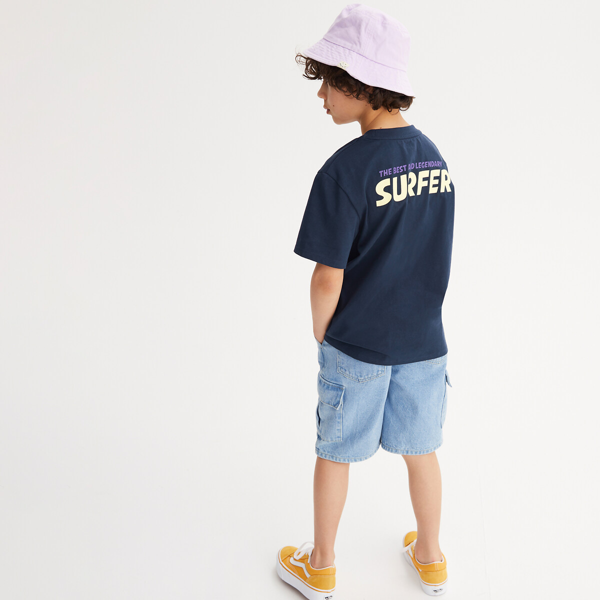 LA REDOUTE COLLECTIONS T-shirt met ronde hals en opdruk op voor- en achterkant