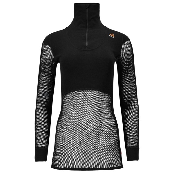 Aclima - Women's WoolNet Original Polo - Merino-ondergoed, zwart