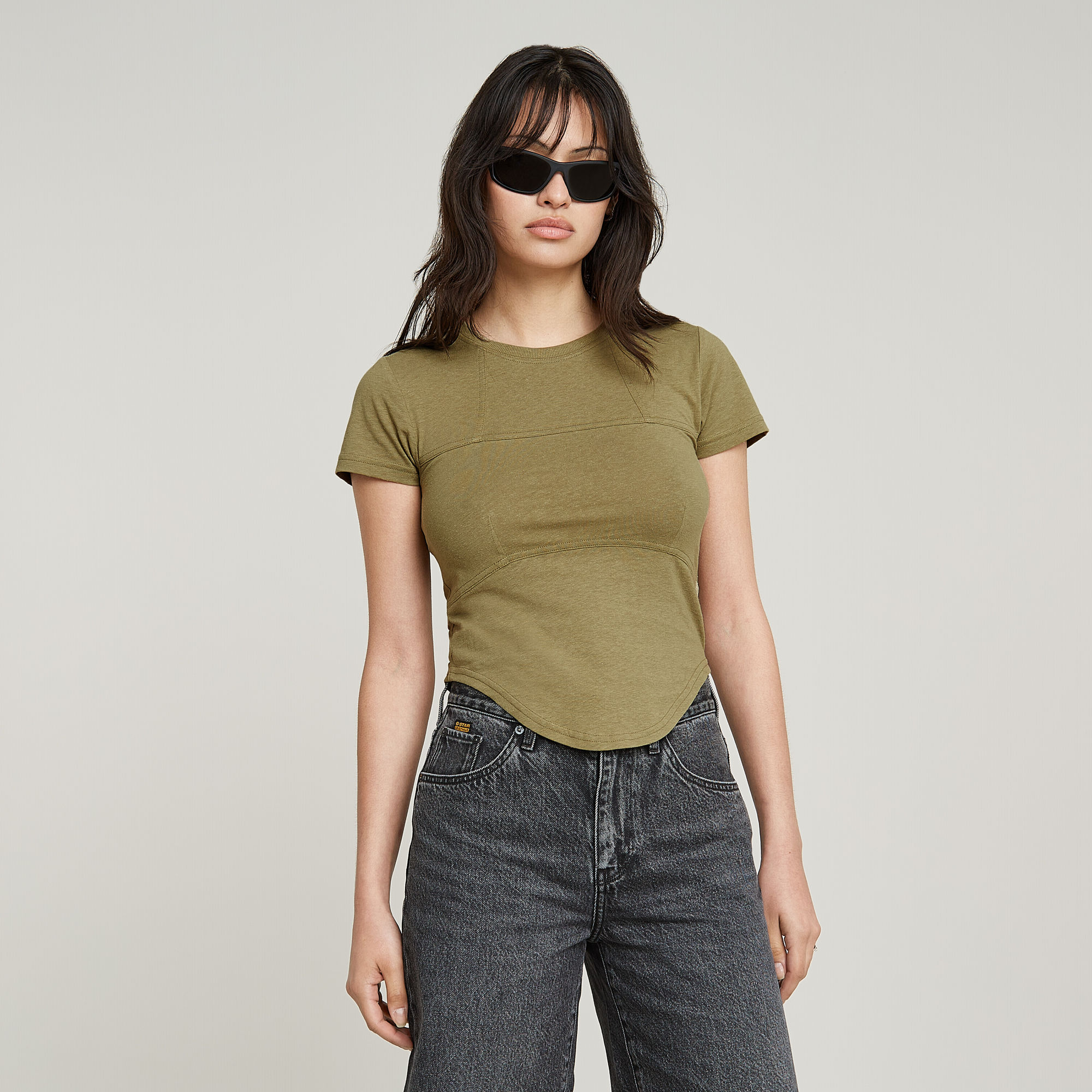 G-Star RAW Corset Slim Top - Groen - Dames