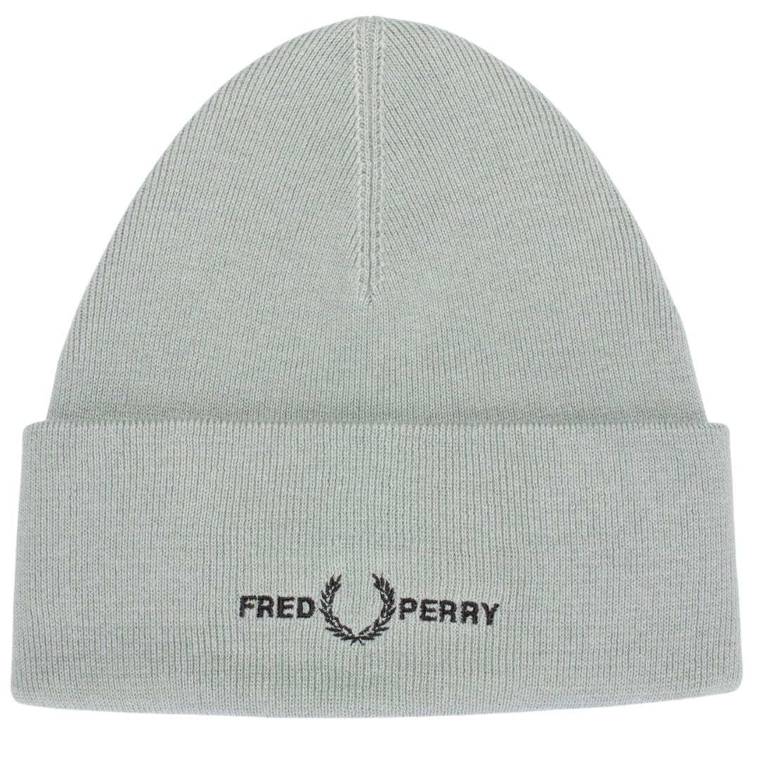 Fred Perry grafisch logo zilverblauwe muts