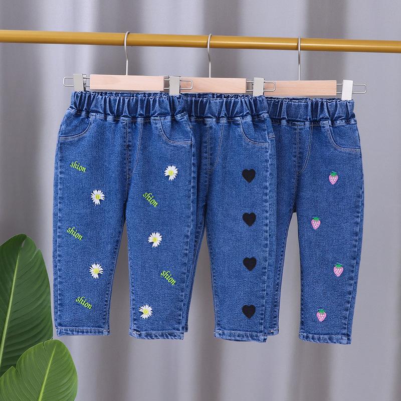 RUOK Baby Meisjes Strakke Jeans Lente Herfst Meisjes suona Denim Broeken Casual Kinderen Stretch Flared Broeken Kinderkleding 80cm