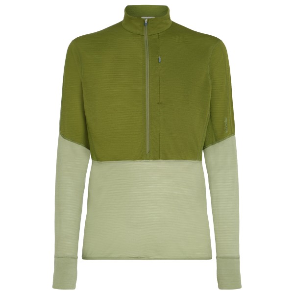 Icebreaker - 200 RealFleece Descender L/S Half Zip - Fleecetrui, olijfgroen