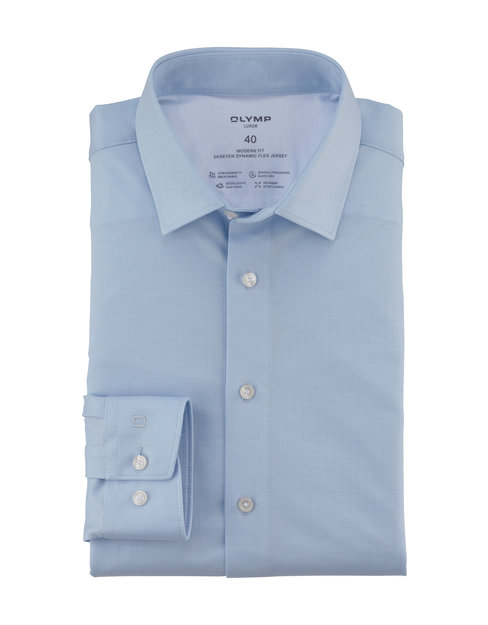 OLYMP Luxor 24/Seven Overhemd, modern fit, New Kent, Bleu