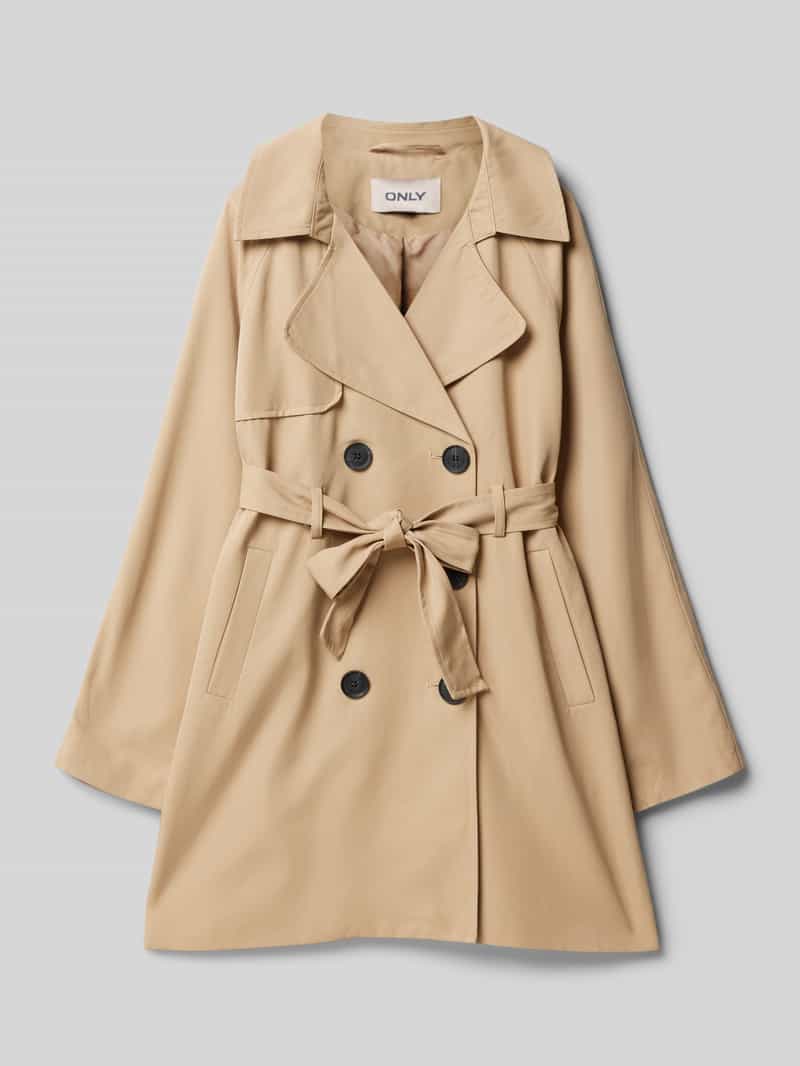 Only Regular fit trenchcoat met tailleband om vast te knopen, model 'CHLOE'