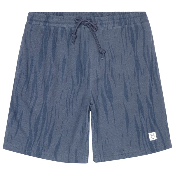 KnowledgeCotton Apparel - Fig Loose Northern Lights Bouclé - Short, blauw