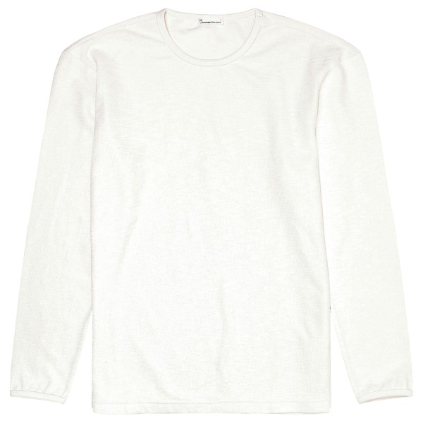 KnowledgeCotton Apparel - Long Sleeved Structured Slub Sweat - Trui, wit