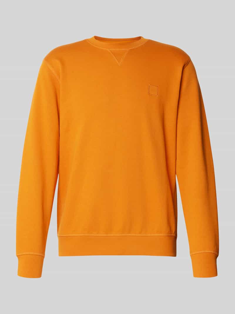 Boss Orange Sweatshirt met labeldetail, model 'Westart'