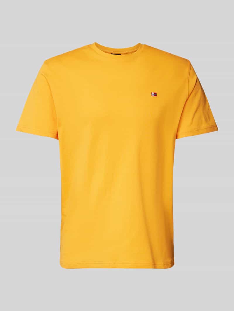 Napapijri T-shirt met labelstitching, model 'SALIS'