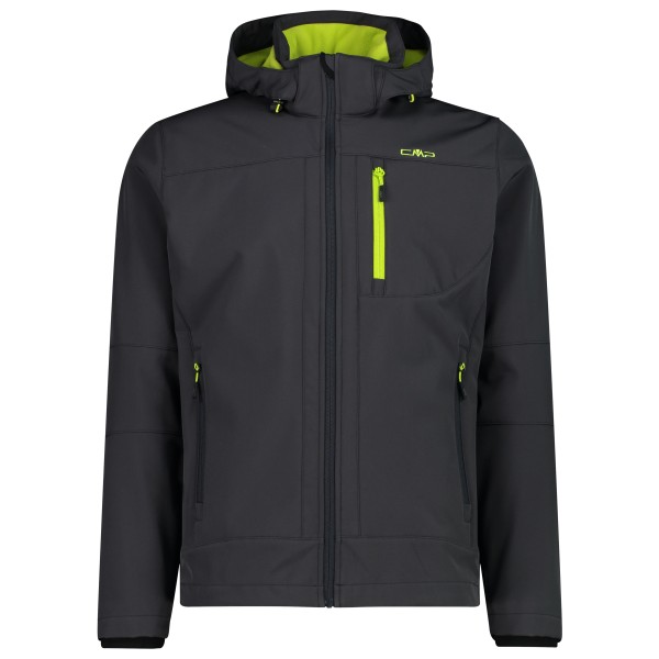 CMP - Jacket Zip Hood Softshell - Softshelljack, grijs/zwart