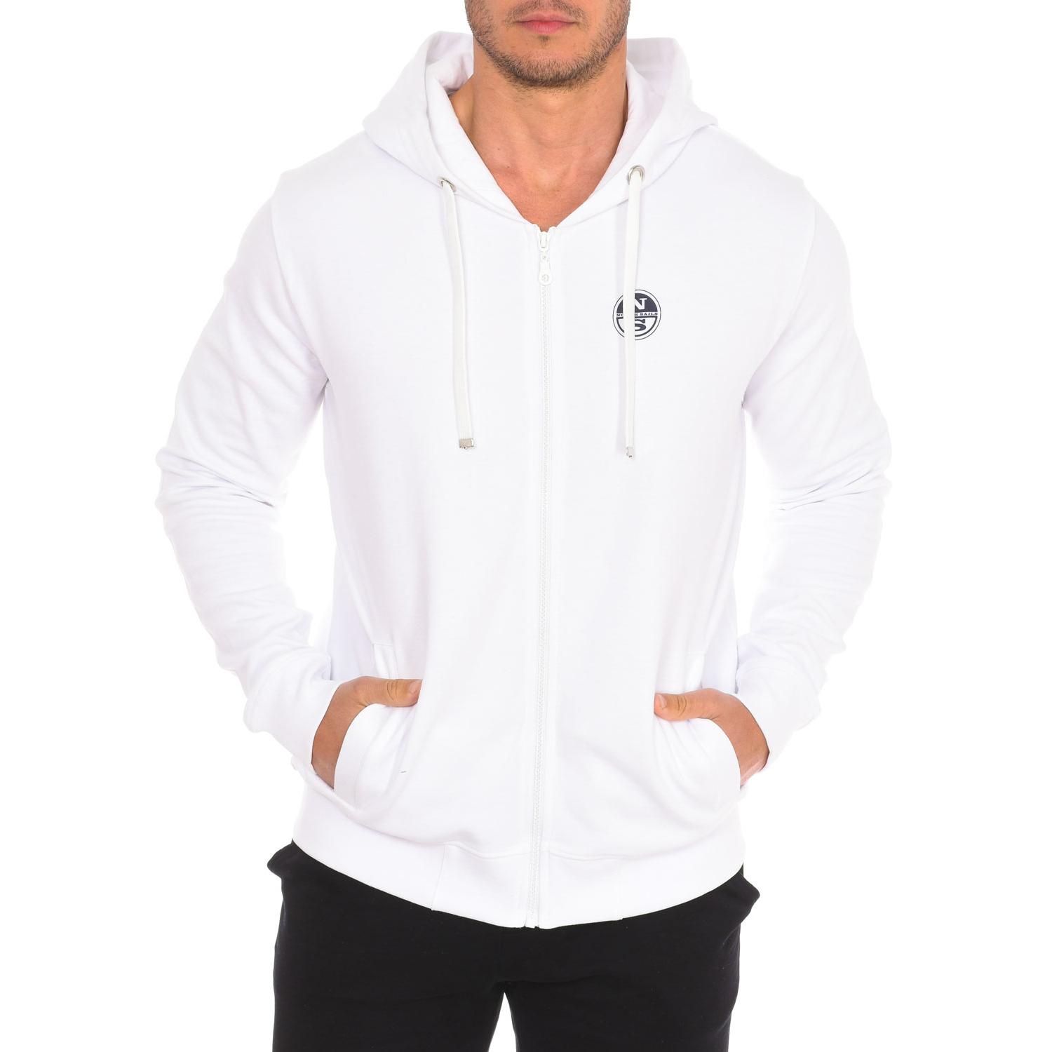 BlackPrice Heren 902416T Hoodie met rits L wit